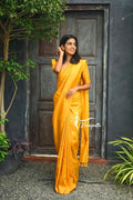 Traditional Kanjivaram Woven Silk Saree With Blouse Piece - Yellow
